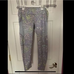 Zella printed leggings with mesh